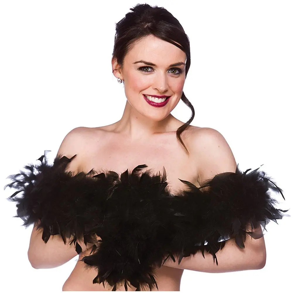 

SOFT-Feather Boa Super Soft Ladies Fancy Dress Black