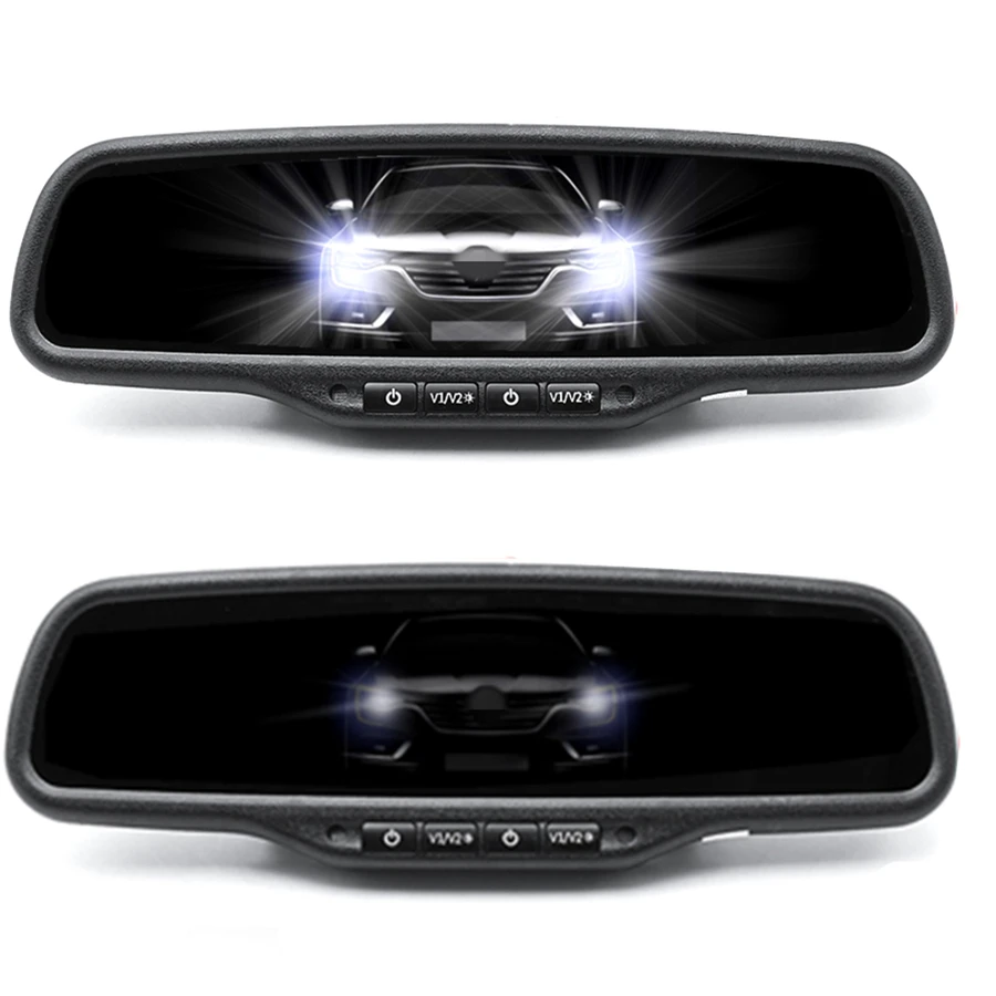 Универсальный 4 3 дюймовый цифровой TFT lcd двойной экран 4CH HD 800*480 антибликовое