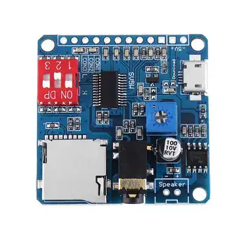 

LEORY 1PC 5V DC Voice Playback Module bluetooth Audio Receiver Board with SD/TF Card Wireless Stereo MP3 Music Module