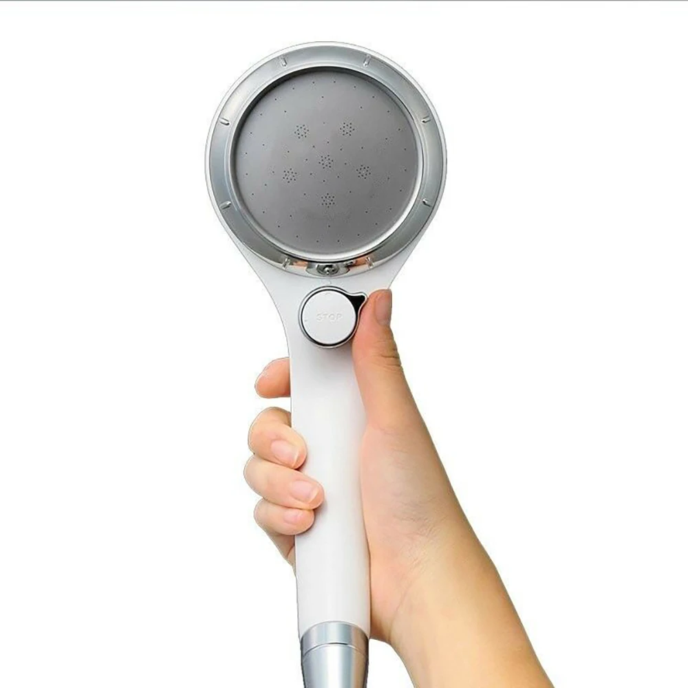 

Handheld Shower Head with On/Off Switch Shower Handle with a Shut Off Switch and Button of Adjusting Water