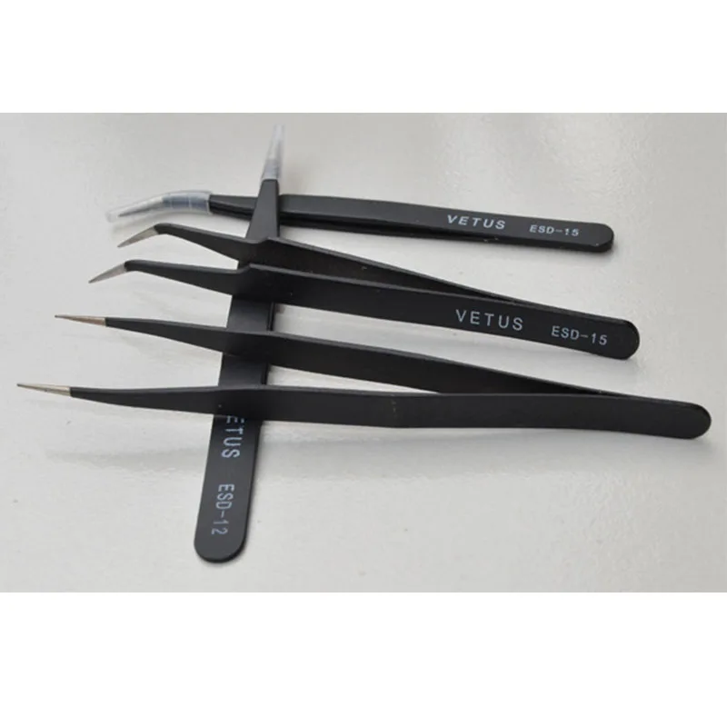 

3D Metal Puzzles Assembly Multipurpose Tools Set Tweezers DIY Bend Straight Device Children Black Silver Making Ornaments Beads