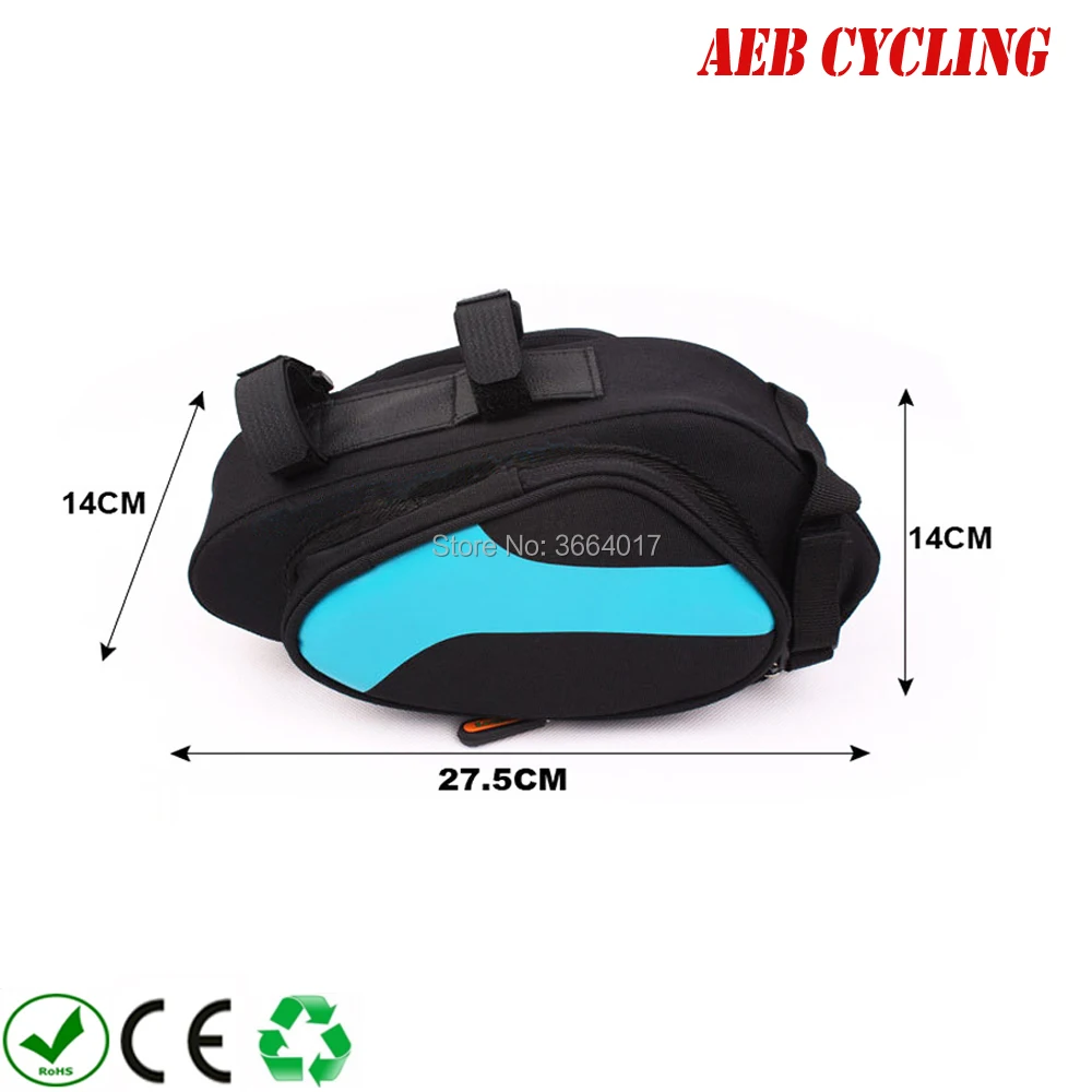 Perfect Free shipping small trianle storage bag seat tube bag for 36V 48V small triangle Li-ion battery with belt for folding bike 3