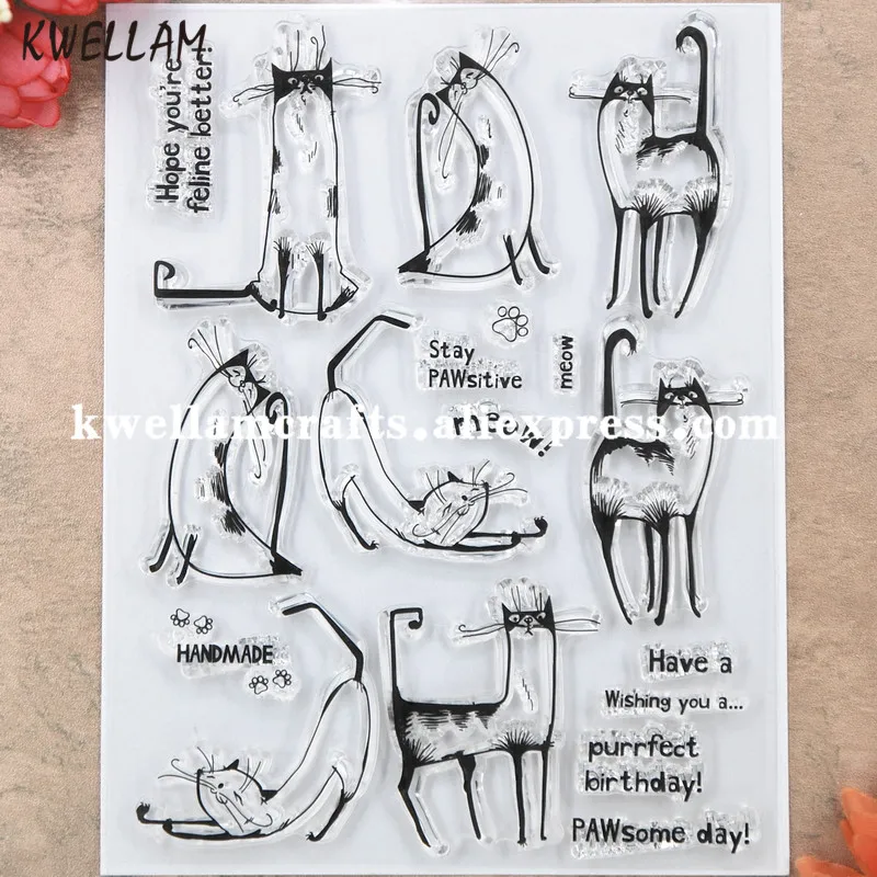 Кошка PAWsome day purrfect альбом для скрапбукинга на день рождения DIY фотокарточки