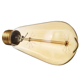 

CLAITE 25W 220V E27 Incandescent Bulb ST64 Retro Edison Light Bulb Tungsten Filament Suit for Home Decorated Lights