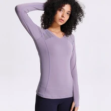 Besgo профессиональная Светоотражающая полосатая футболка для йоги, женская футболка для фитнеса с длинным рукавом, дышащий сетчатый дизайн, спортивный топ для спортзала