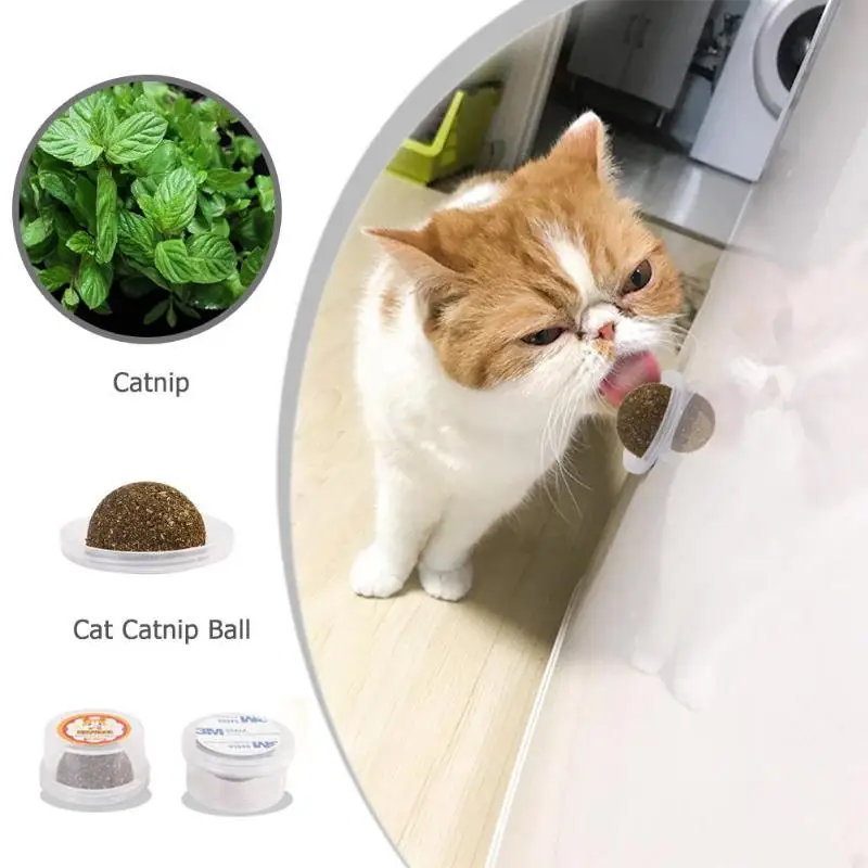 Cats Natural Mint Edible Ball Catnip Playing Toys for Cat Kitten Biting