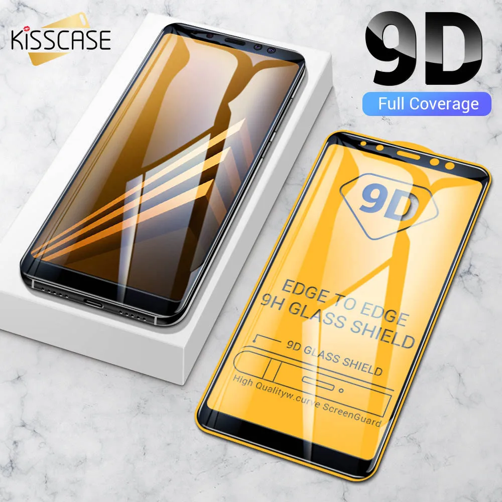 KISSCASE закаленное стекло для Samsung galaxy A6 A8 J4 J6 plus 2018 9D полное покрытие Защита экрана A5