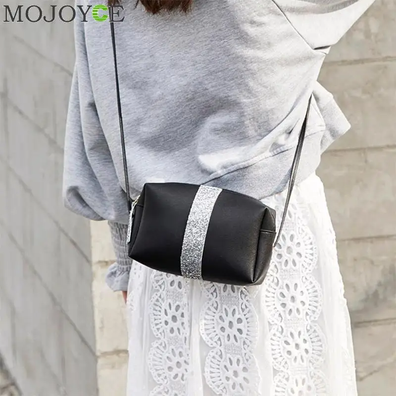 صغيرة الكتف الترتر حقيبة ساع للنساء الإناث صغيرة محفظة الفتيات بو الجلود Crossbody حقيبة حقيبة حقيبة حفلات Bolsas جديد