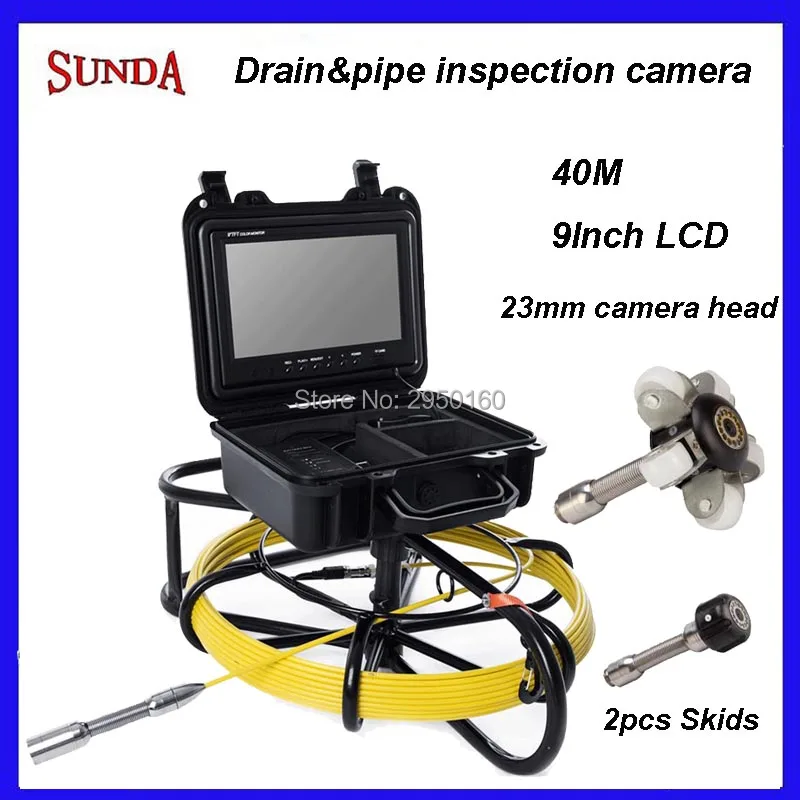 Video Probe CCTV Pipe Camera Inspection Survey Detector System 9Inch