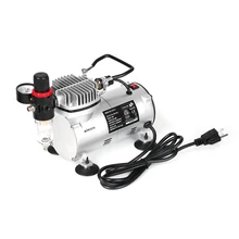 KKmoon 220 В мини воздушный компрессор Профессиональный гравитационный корм двойного действия Аэрограф поршневой покраски ручной воздушный компрессор