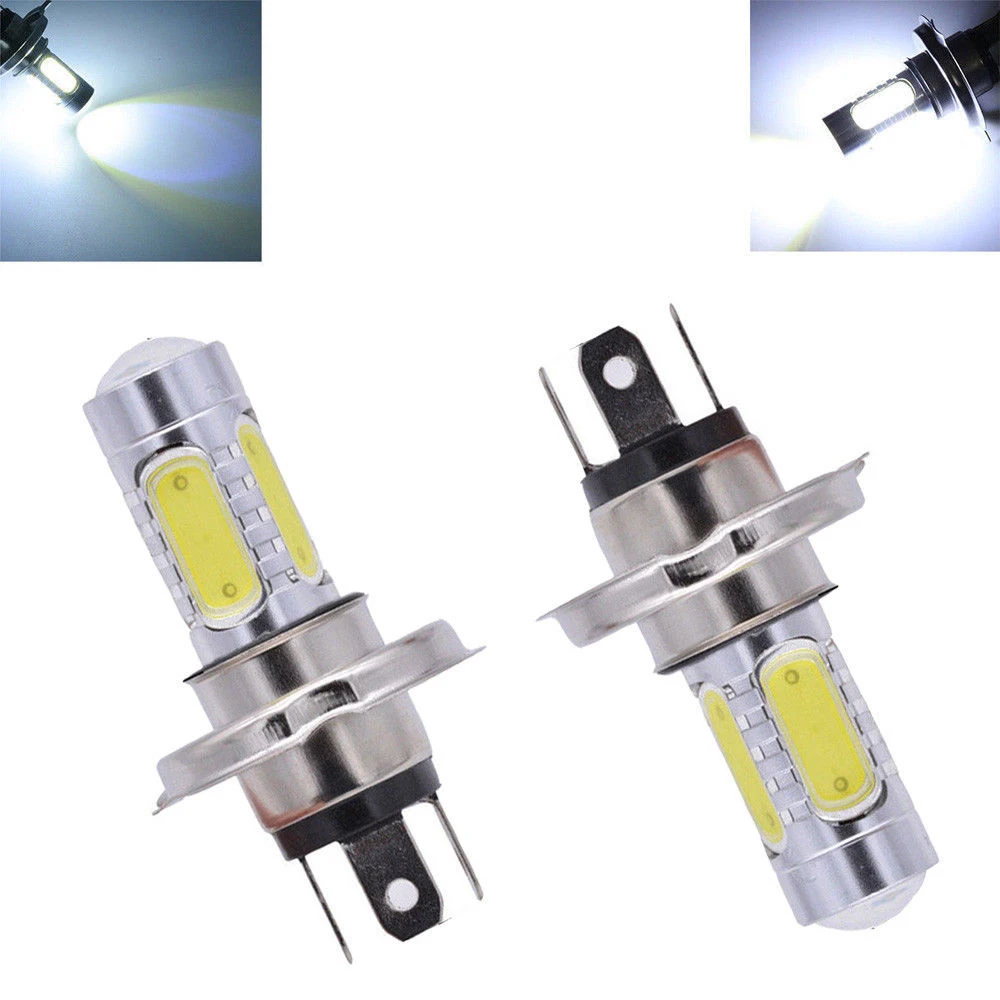 

1pcs 12V H4 9003 High Power COB LED Bulb White Hi/Low Beam Motorcycle Headlight 6000K