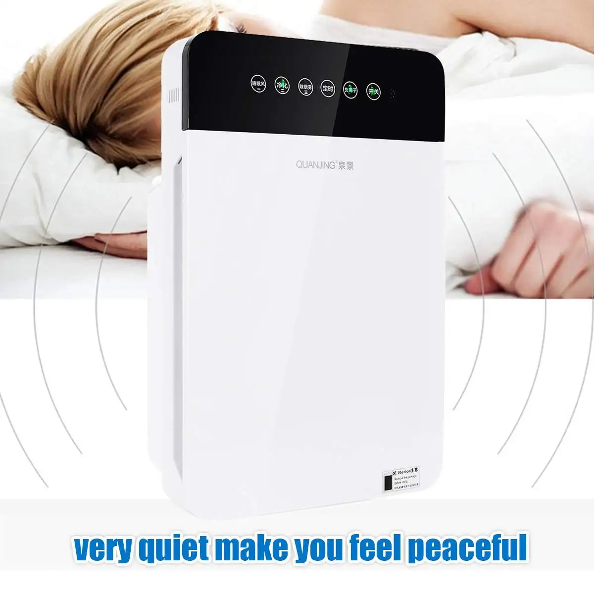 Air Purifier with HEPA RC Smart Touching Display Negative Ion Formaldehyde Odors Smoke Dust PM2.5 Air Fresh Filter Home Cleaner