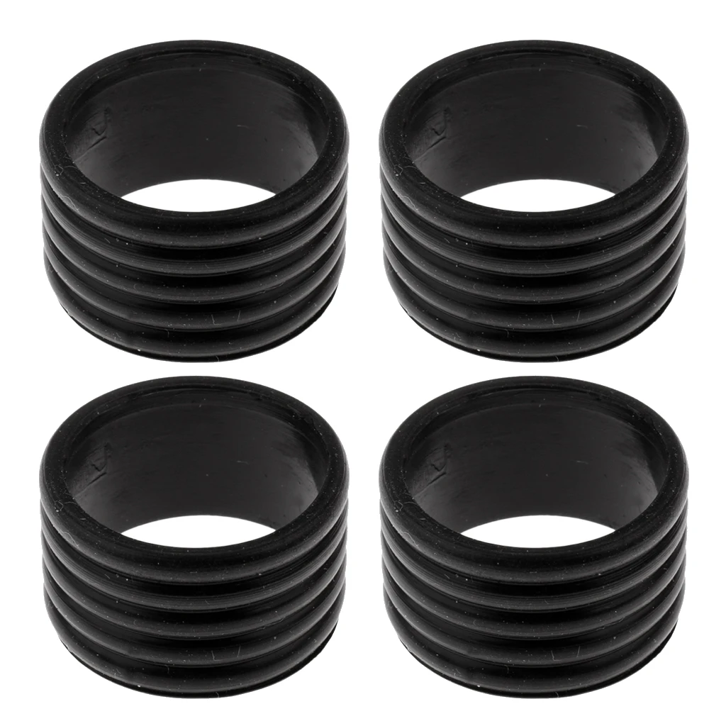 

4 Pieces Badminton Squash Tennis Racket Handle Silicone Ring Tennis Racket Grip Fix Protector Overgrip