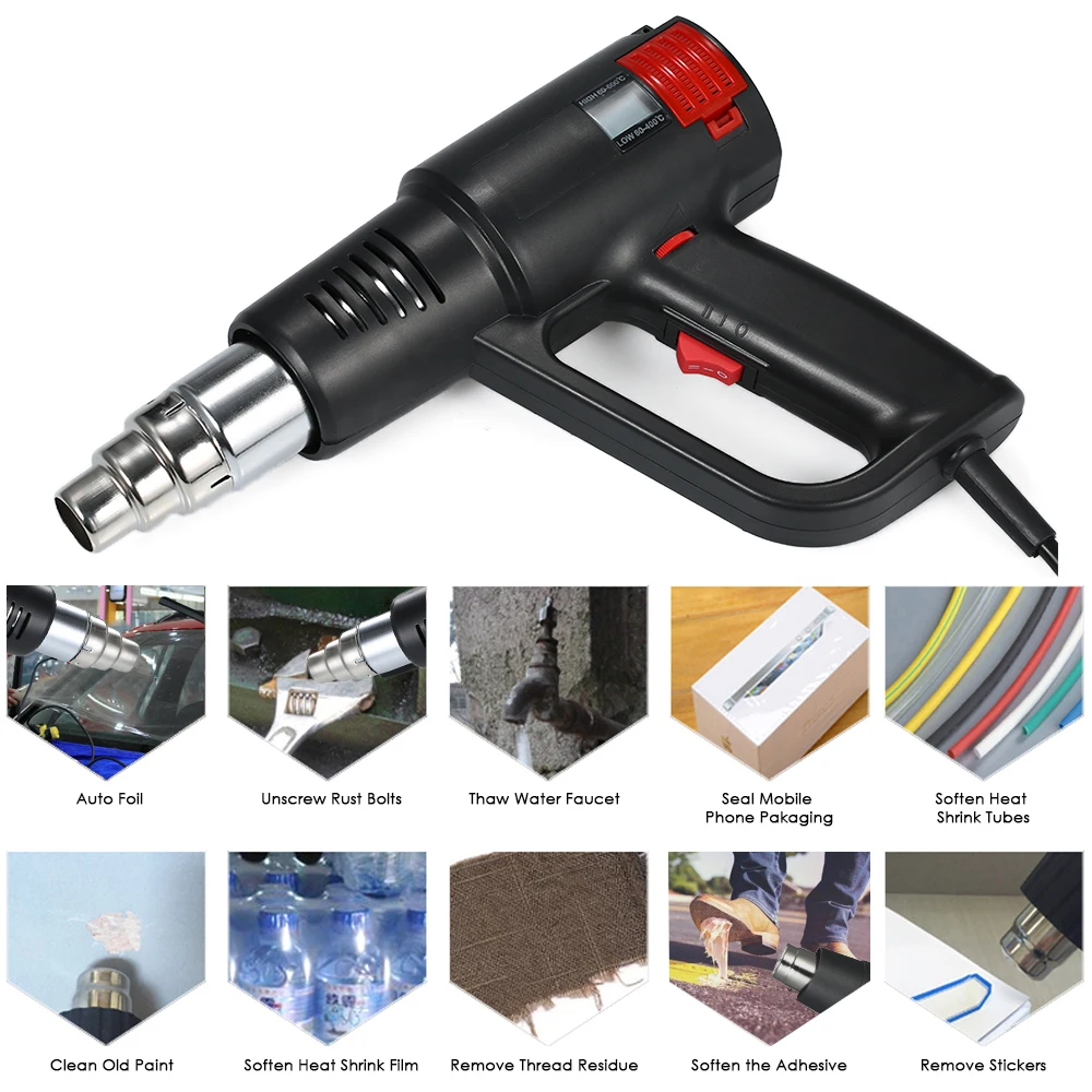 2000W Industrial Hot Air Gun LCD Digital Temperature controlled Quality