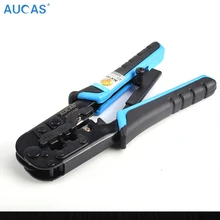 Aucas Многофункциональный обжимной инструмент трещотка щипцы модульные Щипцы Резак для зачистки RJ45 CAT5e CAT6 CAT6A