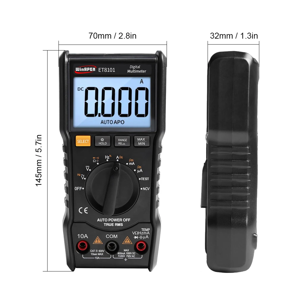 

WinAPEX 6000 Counts Digital Multimeter Mini Multi Meter Measuring AC Voltage Current Resistance Capacitance Frequency