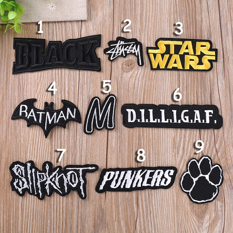 

punker bat man Claw English words garments decorations mending holes banners
