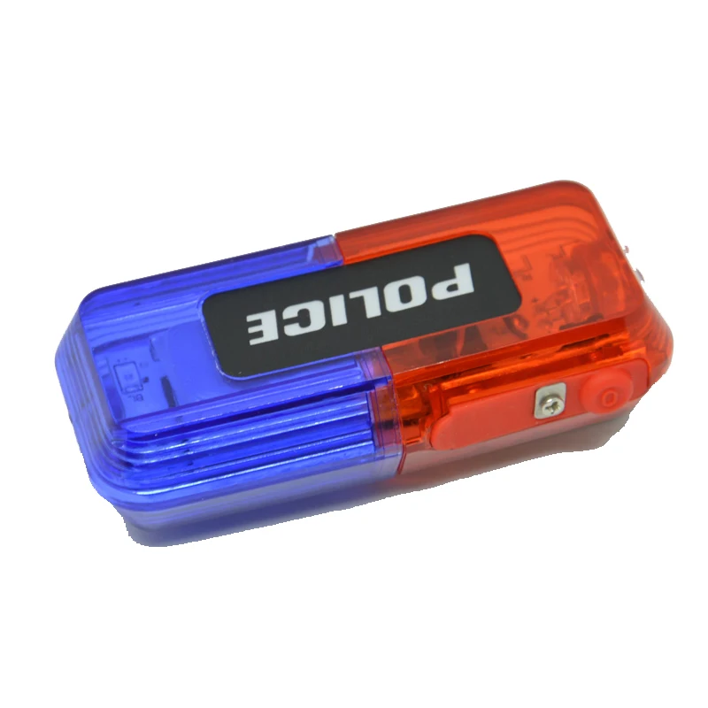 Public Security Personnel Shoulder Warning Lamp with Police Alarm Sign & Panic LED Light Lamp Built in Battery for Night Use