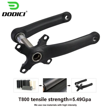 

New Mountain Bike Carbon Crank 104 BCD MTB Crankset 170/175mm 3K Matte Black Cycling Bicycle Cranks Crank 4 Claws Cycling Cranks