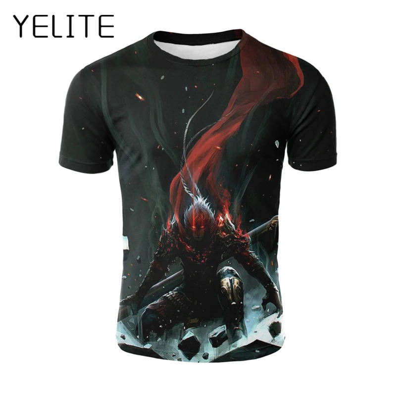 YELITE 2019 аниме 3d принт Обезьяна Король герой Вернуться футболка мужские костюмы