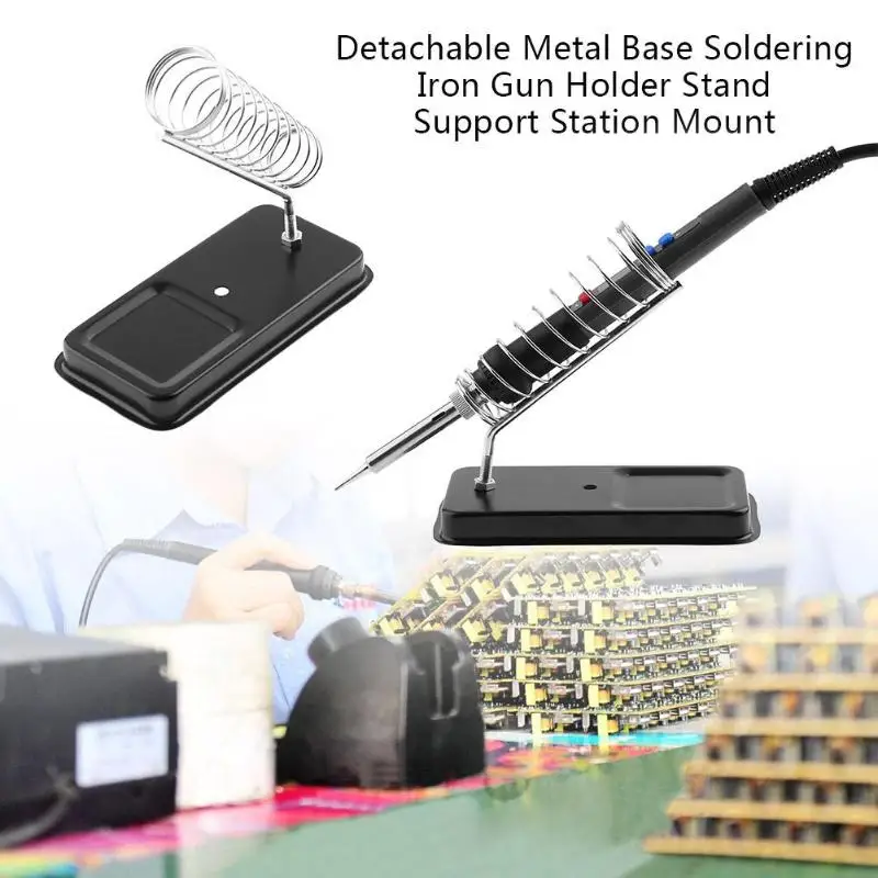 

Detachable Metal Base Soldering Iron Gun Holder Stand Support Station Mount