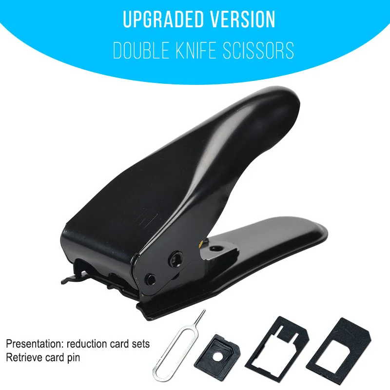 

Universal Double Dual 2 in 1 Nano Micro SIM Card Cutter Cutting For iPhone 4 4s 5 6 For Nokia For Samsung Cell Phone
