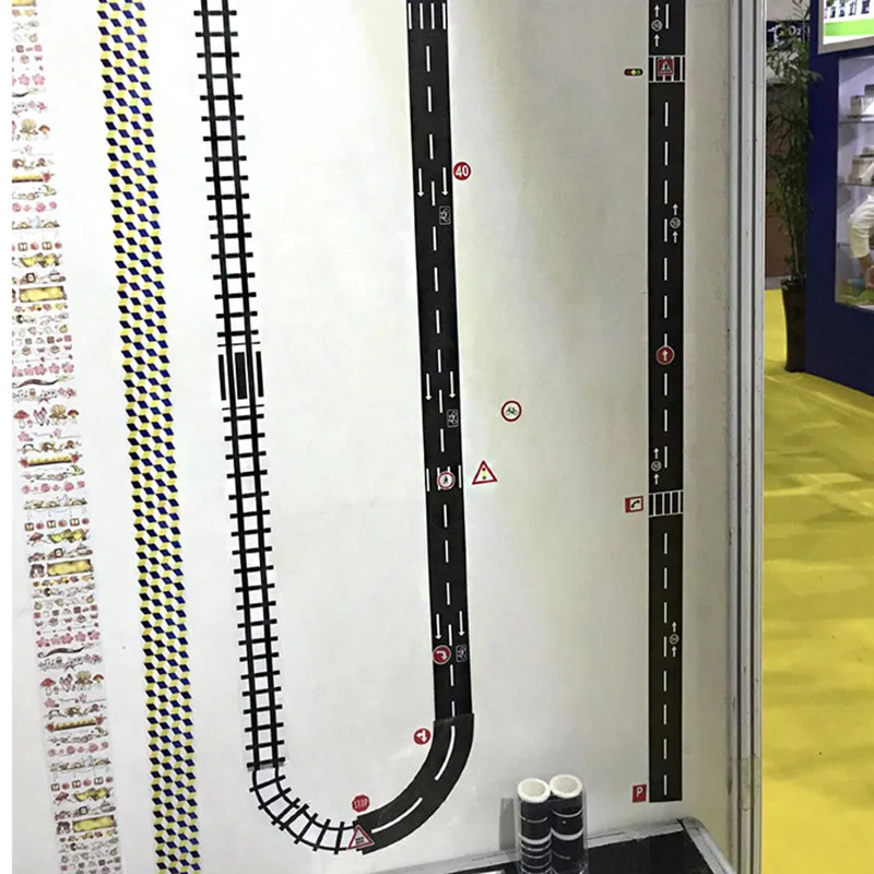 1 шт. Новинка железнодорожная дорога васи ленты креативные декоративные ленты дорожного движения клейкие ленты для детей игрушки школьные принадлежности