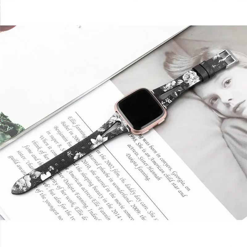 2019 New Fashion Match Replacement Watch Band Leather Wrist Watchband Strap Bracelet Belt For Fitbit Versa Smart Watch Wristband