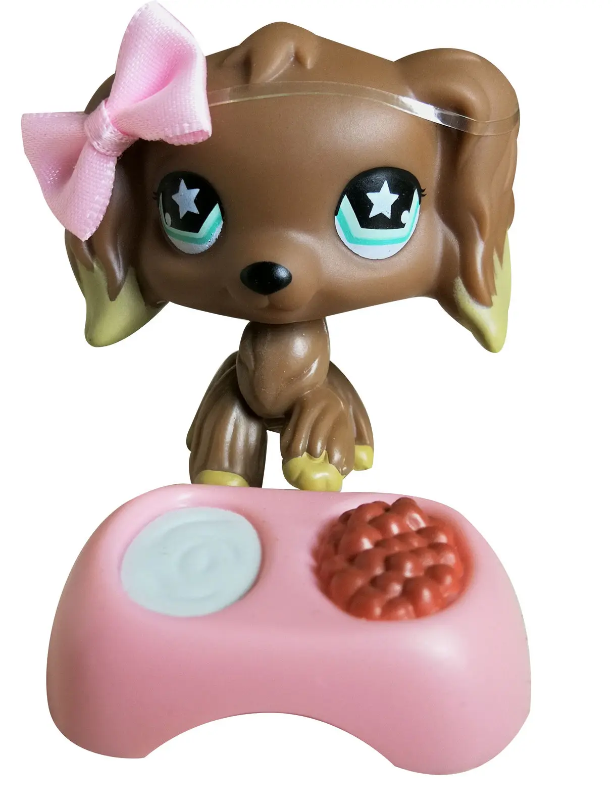 

Pet shop Cocker Spaniel Mini #960 Brown Tan Dipped Ears Blue Star Eyes