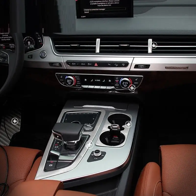 

Automobile Cup Gear Air Conditioner Interior Fashion Protecter Car Styling Sticker Strip Covers Accessories 16 FOR Audi Q7