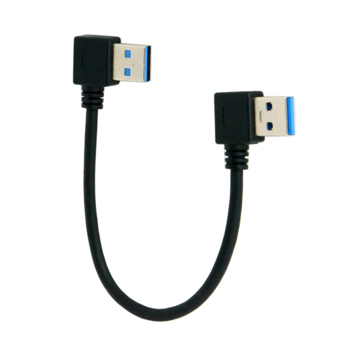 

CYDZ USB 3.0 Type A Male 90 Degree Left Angled to USB 3.0 A Type Right Angled Extension Cable