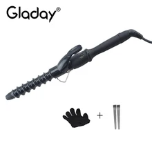 Gladay Professional ЖК-дисплей кудри бейсбольная Летучая мышь с термозащитой головы высокой четкости Спиральные Кудри