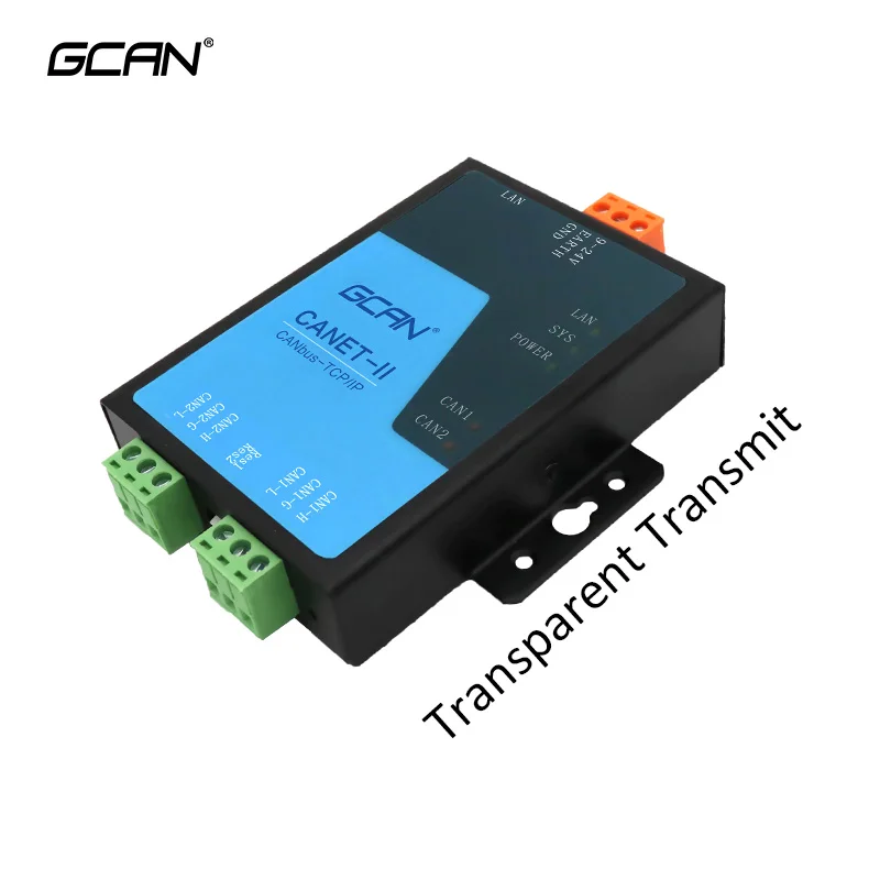 

GCAN-202 Ethernet to CAN converter CANET CAN bus Ethernet Gateway remote monitor CAN bus data with isolation TCP/Client/UDP mode