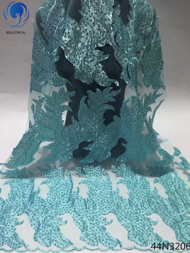 Beautifical 5 ярдов Сетка кружевная ткань Африканская 2018 высокое качество со стразами