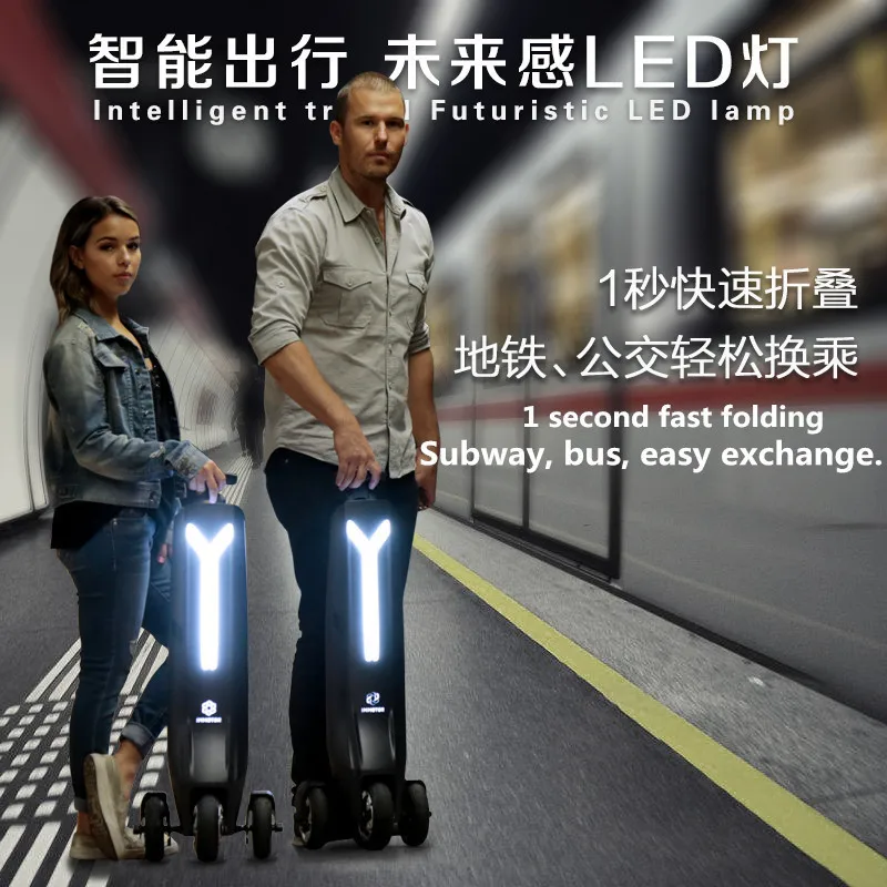 Best Electric Scooter Folding Portable Adult Smart Mini Super Light Mini Lithium Battery Pedal 2