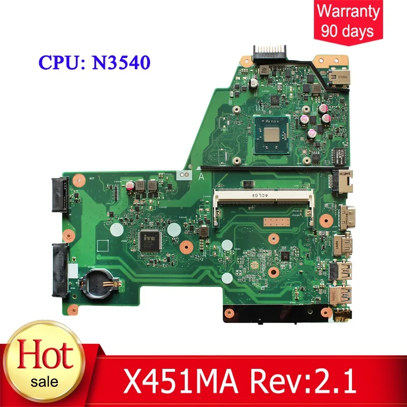 

X451MA motherboard N3540 For ASUS X451MA X451M F451M Laptop motherboard DDR3 N3540 CPU X451MA REV 2.1 motherboard 100% test