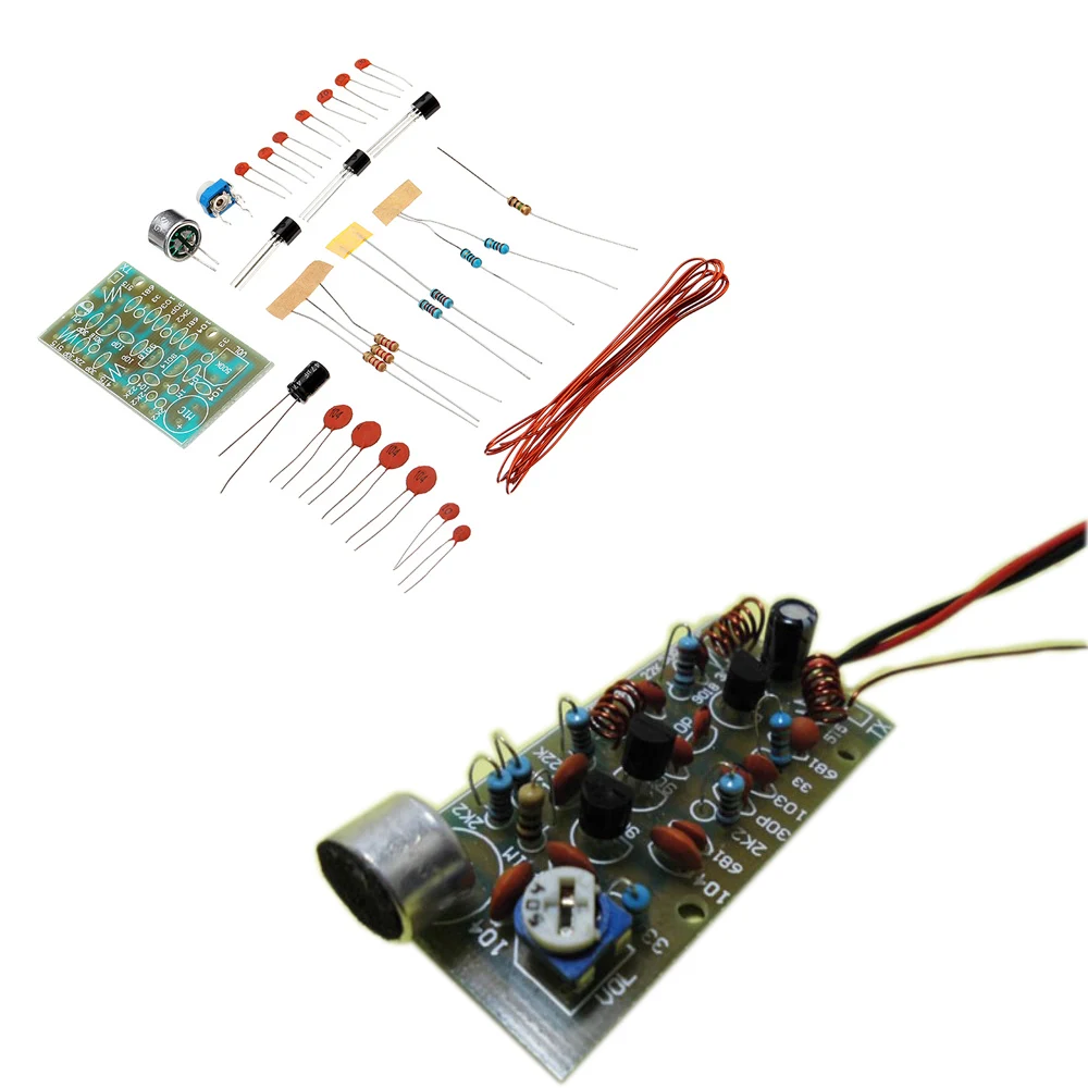 

LEORY 3V-9V 3-Tube Wireless Microphone Kit Wireless Microphone Module Electronic Manufacture DIY Kit