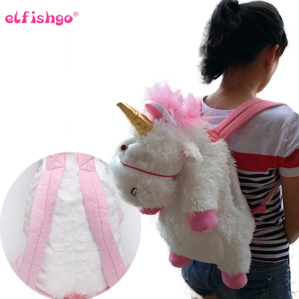 

New 2019 Fashion Girls Women Animal Style Rucksack Backpack Cute Unicorn Bag School Cute Plush Toy Designer Birthday Gift Female