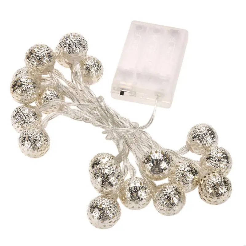 

Moroccan 20 LED Filigree Metal String Fairy Light for Wedding Christmas