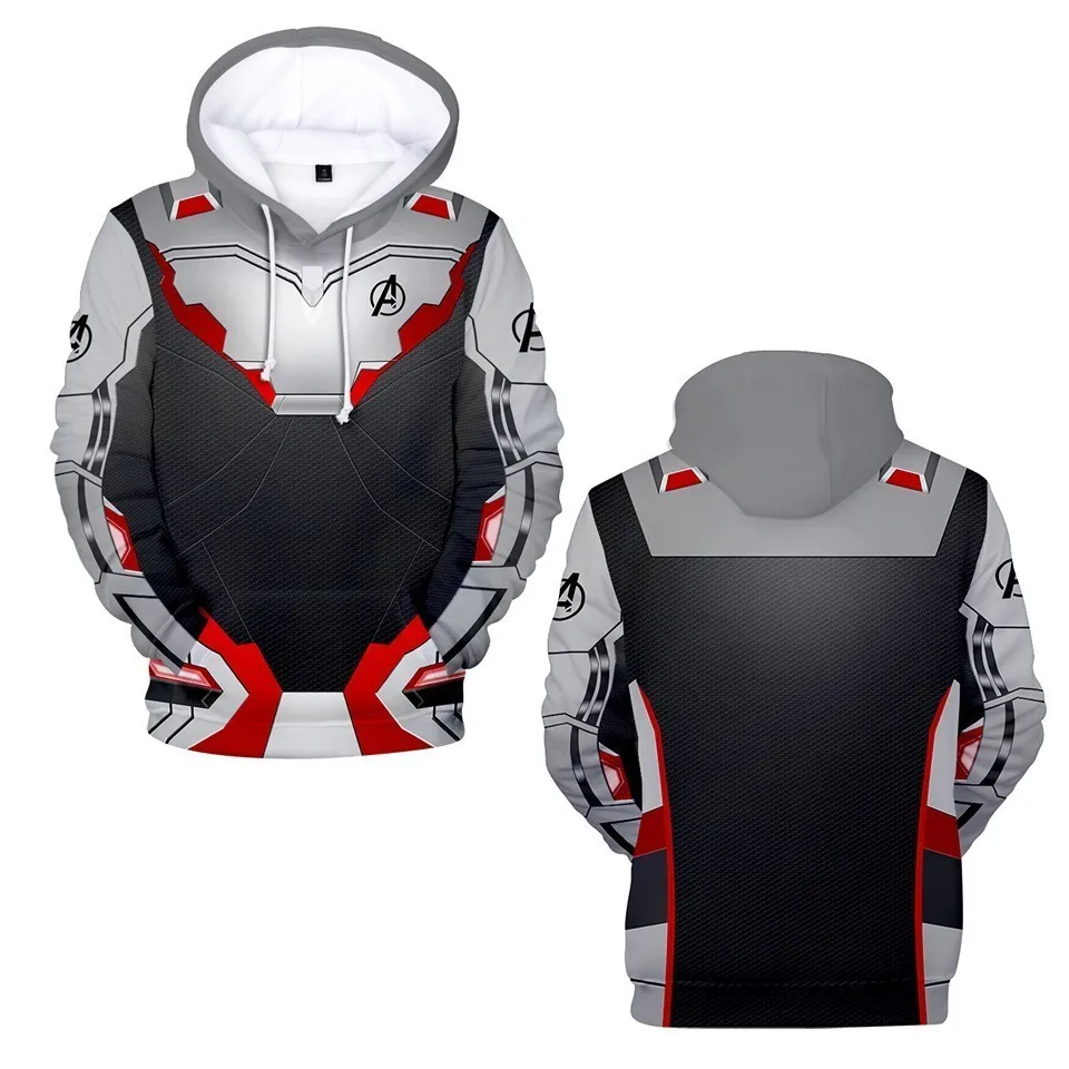 Costumes Avengers Endgame Quantum Realm Cosplay Men Sweatshirt Hoodie Jacket Tech Hooded Superhero America Captain Marvel