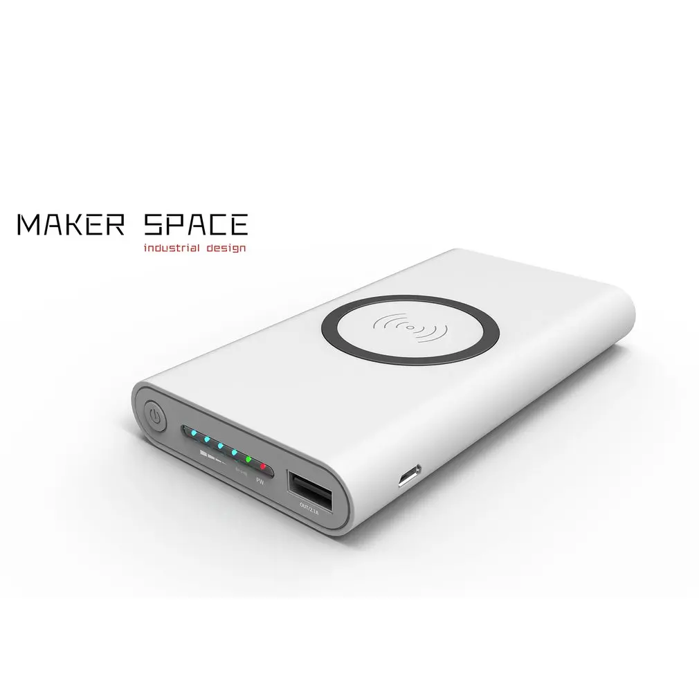 8000mAh USB Power Bank External Battery Quick Charge Wireless Charging Pad Powerbank Portable Mobile Phone Charger