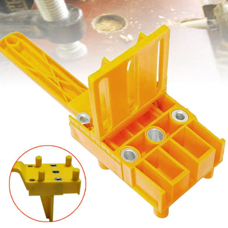 

6/8/10mm Quick Action Eccentric Clamps Wood Dowelling Jig 30mm Woodworking Wood Dowel Self-Centering Puncher Drill Guide Locator