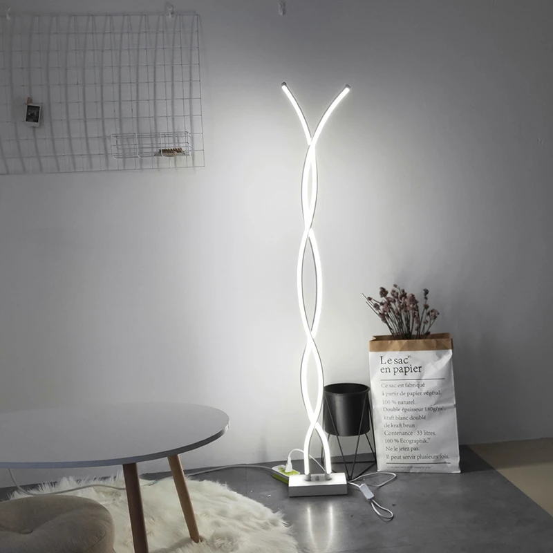 Светодиодный напольный светильник в скандинавском стиле, прикроватный светильник для спальни, декор для гостиной, современный светодиодный напольный светильник с дистанционным управлением
