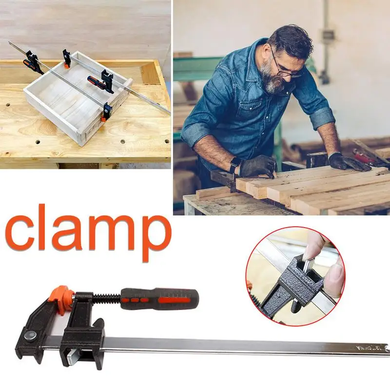 

Heavy Duty F Bar Clamp For Woodworking Fixture Powerful Fast Woodboard Multi-function Tool 12-inch
