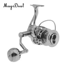 MagiDeal нержавеющая сталь ЧПУ интегрированный углеродное волокно тормоза Лодка Рыболовная спиннинговая катушка длинные литые катушки для пресная вода море