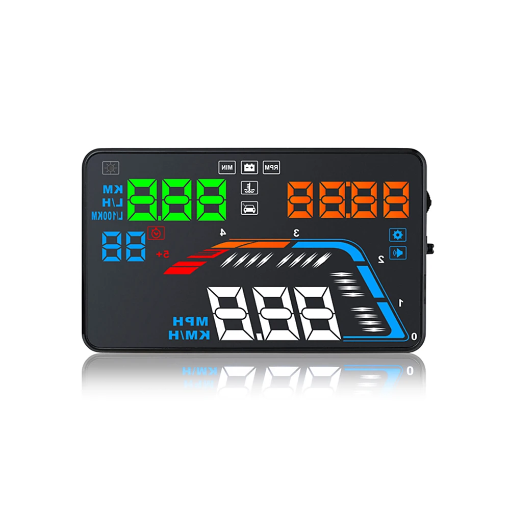 

5.5 Inch Windshield Head Up Display OBD II Q700 Car HUD Projector Multi Function Speedometer Over Speed Voltage Alarm