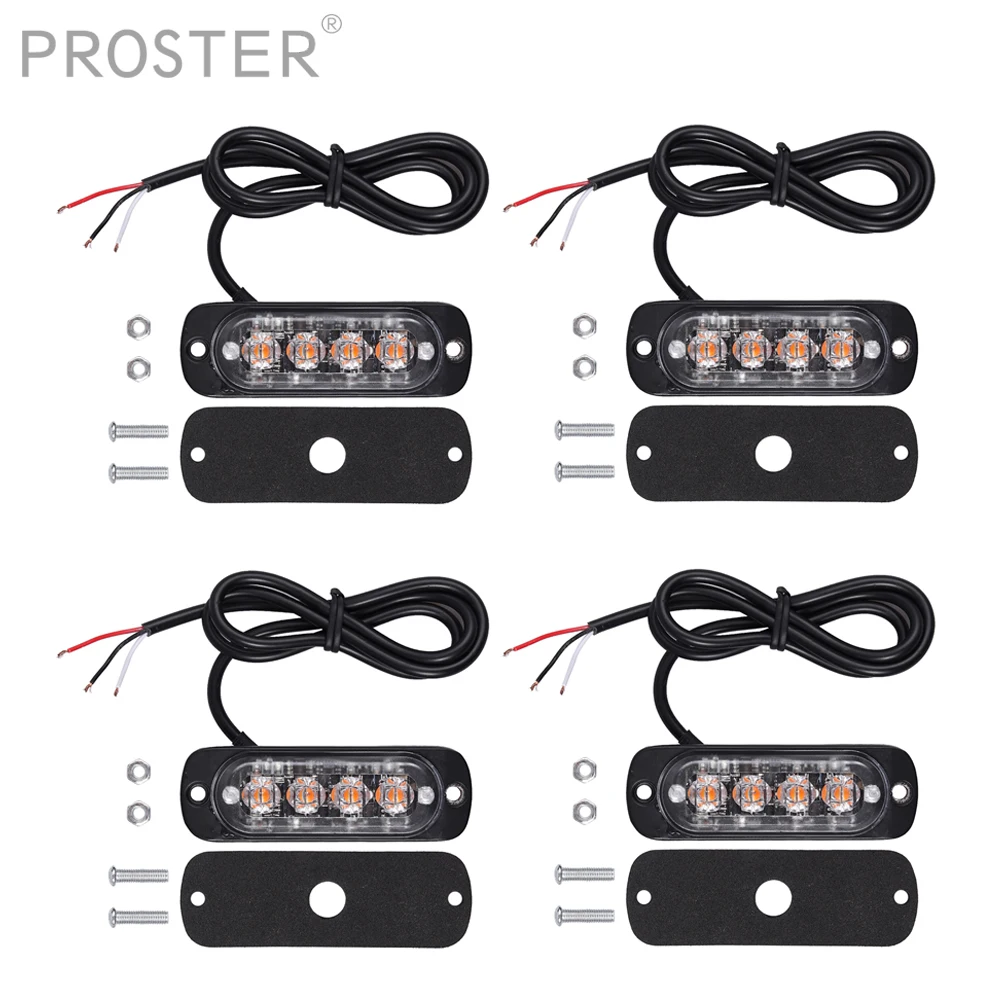 PROSTER 12 V 24 Led Стробоскоп мигающий предупреждающий свет решетчатая подсветка фары