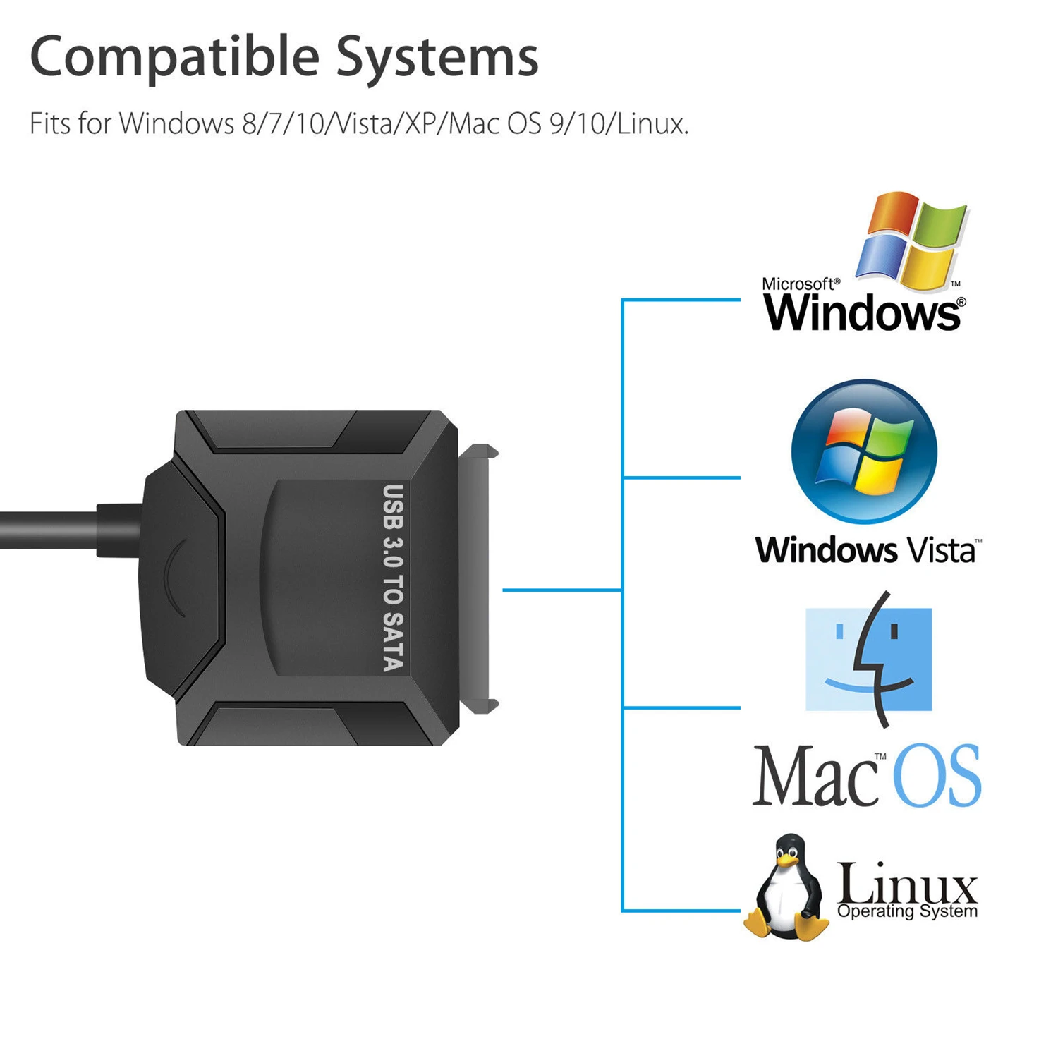 USB 3 0 до 2 5 дюйма SATA III жесткий диск Кабель адаптер/UASP к USB3.0 конвертер|Кабели