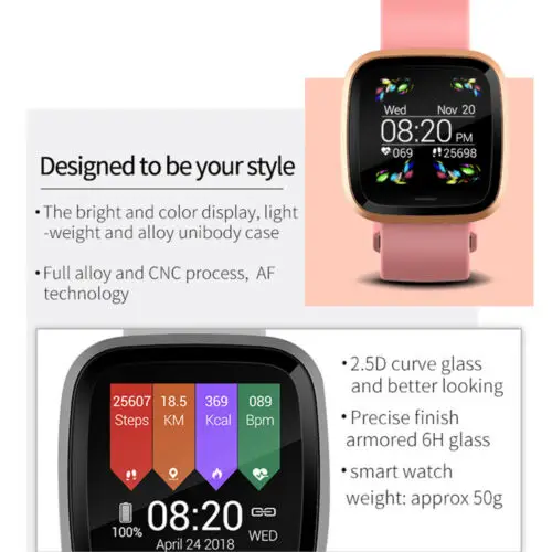 Smart Bracelet Watch Heart Rate Monitor Blood Pressure Fitness Tracker Smart Watches