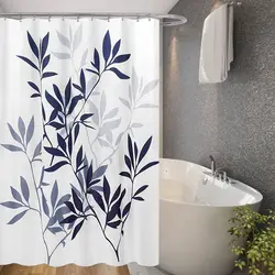 Большой лист печать душевая занавеска s прочная водостойкая полиэфирная ткань Ванная комната для дома плесени душевая занавеска ванная